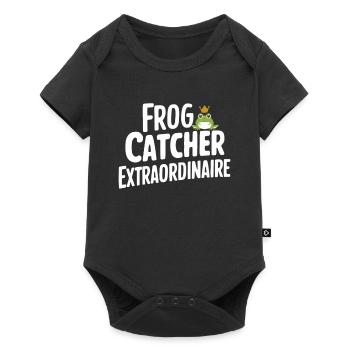 Amphibian frog hunter enthusiast, frog trapping - Baby Premium short-sleeve bodysuit - black - Front