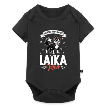 Russian-European Laika Mama - Baby Premium short-sleeve bodysuit - black - Front