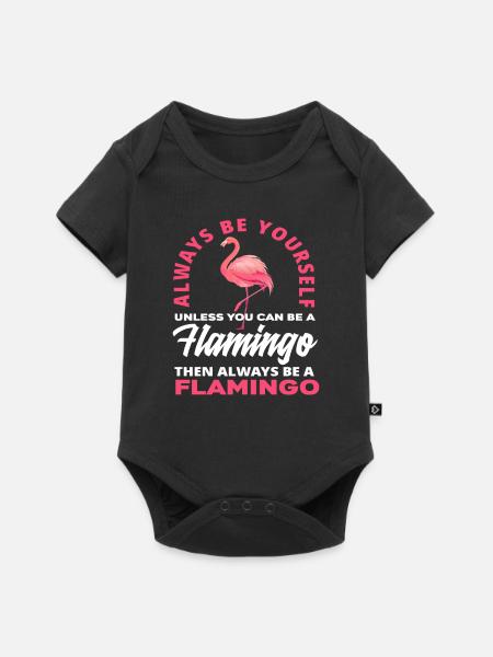 Flamingo Flamingo - Baby Premium Kurzarmbody - Schwarz