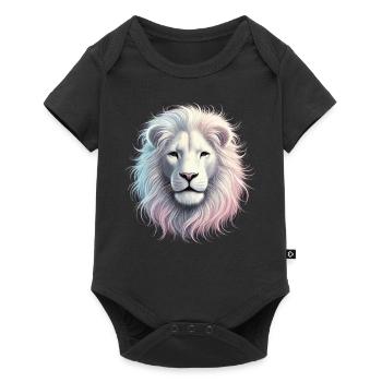 Majestic lion's head in pastel - Baby Premium short-sleeve bodysuit - black - Front