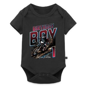 Motocross 1st Birthday - Baby Premium short-sleeve bodysuit - black - Front