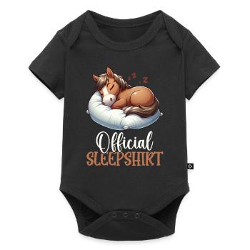 Chemise de nuit officielle Pyjama Funny Horse - Body à manches courtes Premium Bébé - noir - Devant