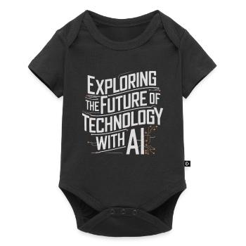 Faszinierende Welt Der Robotik Und Künstlichen - Baby Premium Kurzarmbody - Schwarz - Vorne