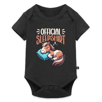 Chemise de nuit officielle Pyjama Funny Horse - Body à manches courtes Premium Bébé - noir - Devant