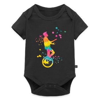 Unicycliste monocycle monocycle - Body à manches courtes Premium Bébé - noir - Devant