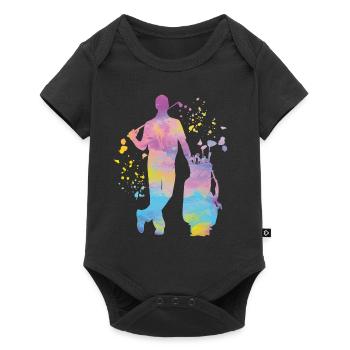 Golfer Colorsplash Kids Miniature Golf - Baby Premium short-sleeve bodysuit - black - Front
