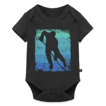 joueurs de hockey sur glace vintage hockey sur glace - Body à manches courtes Premium Bébé - noir - Devant