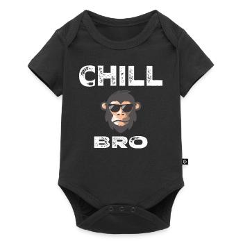 Chill Bro - Drôle de singe avec un dicton cool Gesche - Body à manches courtes Premium Bébé - noir - Devant