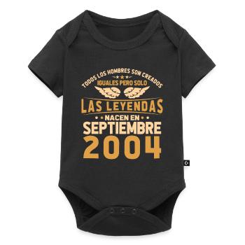 The Legends are born in September 2004 - Baby Premium short-sleeve bodysuit - black - Front