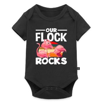 Flamingo Group Animals - Baby Premium short-sleeve bodysuit - black - Front