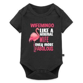 Flamingo Wife Fabulous - Baby Premium short-sleeve bodysuit - black - Front