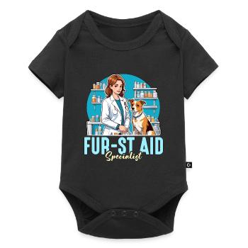 Médecine vétérinaire Fur-st Aid Specialist Vet Tech - Body à manches courtes Premium Bébé - noir - Devant