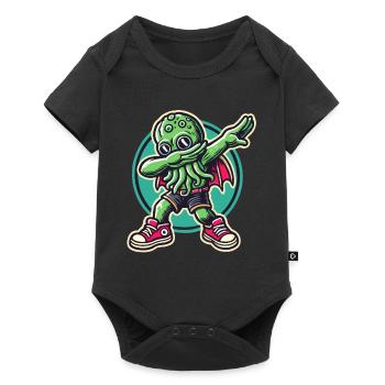 Lustiger Dabbender Cthulhu Dabbing Design - Baby Premium Kurzarmbody - Schwarz - Vorne