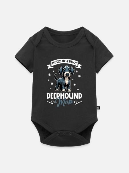Deerhound Mama - Baby Premium Kurzarmbody - Schwarz