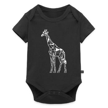 Oeuvre d’art géométrique girafe - Body à manches courtes Premium Bébé - noir - Devant