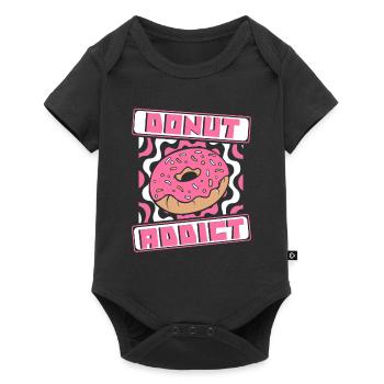 Donut Addict Doughnut Maker Glazed Lover Donut - Baby Premium short-sleeve bodysuit - black - Front