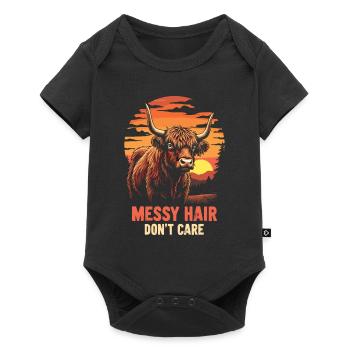 Scottish Highland Cattle Highland Cow Highland Cow - Baby Premium short-sleeve bodysuit - black - Front