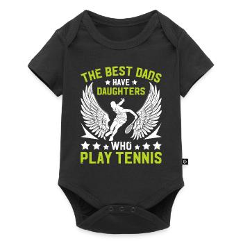Tennis Daddy - Les meilleurs papas ont des filles qui pl - Body à manches courtes Premium Bébé - noir - Devant