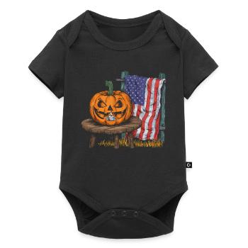 Halloween Costume Zombie Pumpkin Blood Spirit Party - Baby Premium short-sleeve bodysuit - black - Front