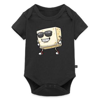 Tofu dansant pour les végétaliens et les amateurs de tofu - Body à manches courtes Premium Bébé - noir - Devant