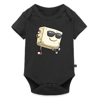 Tofu dansant pour les végétaliens et les amateurs de tofu - Body à manches courtes Premium Bébé - noir - Devant