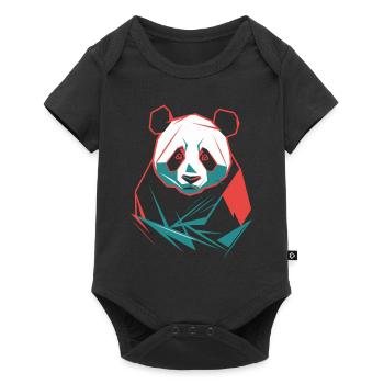 Abstract Panda with Modern Colors - Baby Premium short-sleeve bodysuit - black - Front