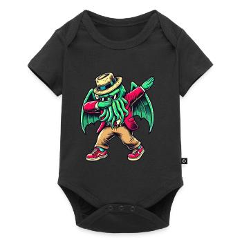 Lustiger Dabbender Cthulhu Dabbing Design - Baby Premium Kurzarmbody - Schwarz - Vorne