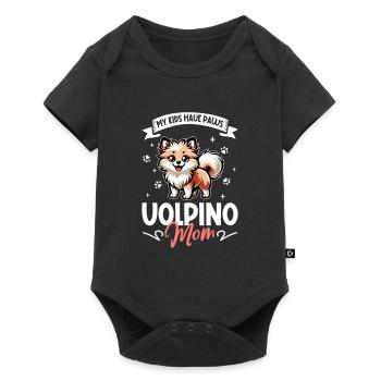 Volpino Italiano Mama - Body à manches courtes Premium Bébé - noir - Devant