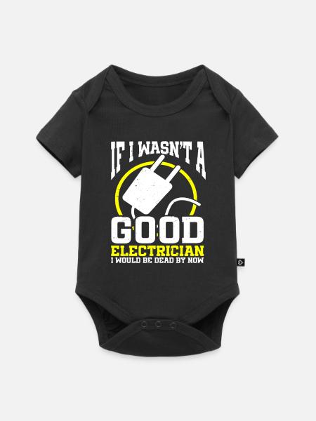 Electrician - Baby Premium Kurzarmbody - Schwarz
