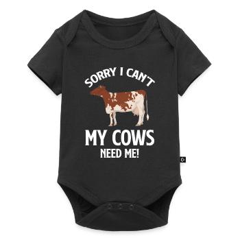 I'm sorry my cows don't need me - Baby Premium short-sleeve bodysuit - black - Front