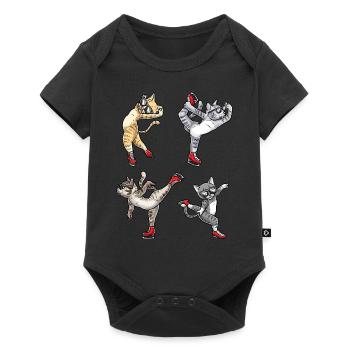 Figure Skating - Cat Figure Skating - Baby Premium short-sleeve bodysuit - black - Front