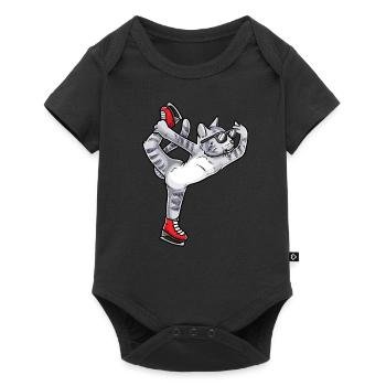 Figure Skating - Cat Figure Skating - Baby Premium short-sleeve bodysuit - black - Front