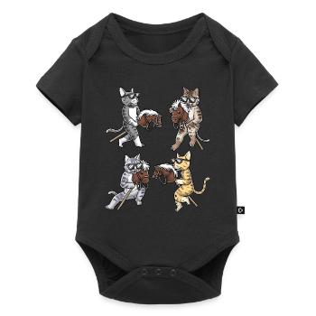 Drôle de passe-temps Horsing chat - Body à manches courtes Premium Bébé - noir - Devant