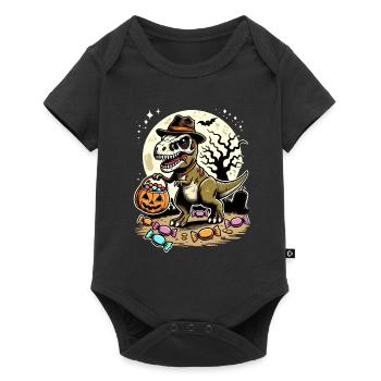 Drôle de T-Rex Zombie Aime Les Bonbons - Body à manches courtes Premium Bébé - noir - Devant