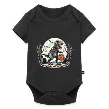 Drôle T-Rex Zombie Amour Bonbons - Body à manches courtes Premium Bébé - noir - Devant