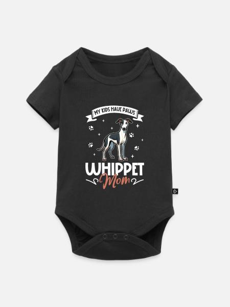 Whippet Mama - Baby Premium Kurzarmbody - Schwarz