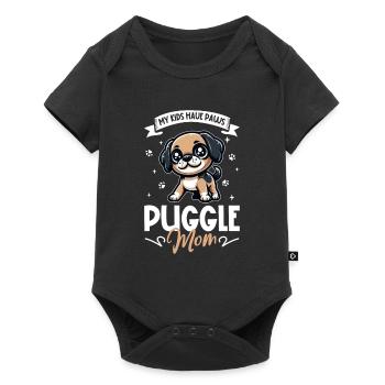 Puggle Mom - Baby Premium short-sleeve bodysuit - black - Front