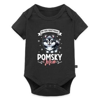 Pomsky Mom - Baby Premium short-sleeve bodysuit - black - Front
