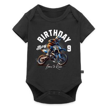 Motocross 9th Birthday - Baby Premium short-sleeve bodysuit - black - Front