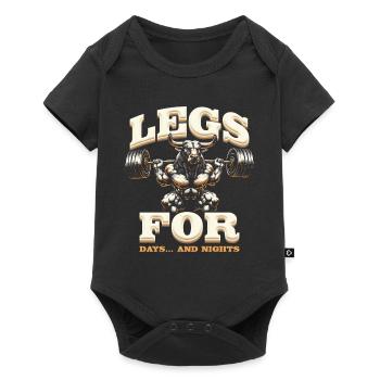 Leg Training Bodybuilder Legs For Days And Nights - Baby Premium short-sleeve bodysuit - black - Front