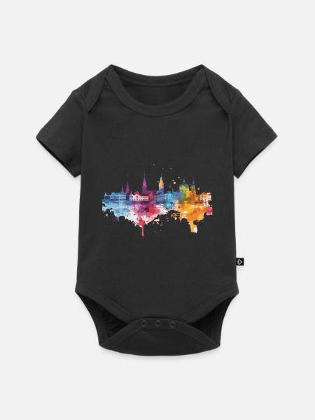 Wismar - Baby Premium Kurzarmbody - Schwarz