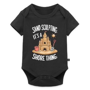 Creative Sandcastles Art on the Beach | Sculptures - Baby Premium short-sleeve bodysuit - black - Front
