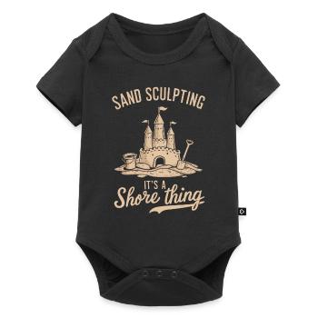 Creative Sandcastles Art on the Beach | Sculptures - Baby Premium short-sleeve bodysuit - black - Front