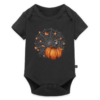 Halloween Costume Pumpkin Scary Spooky Horror Party - Baby Premium short-sleeve bodysuit - black - Front