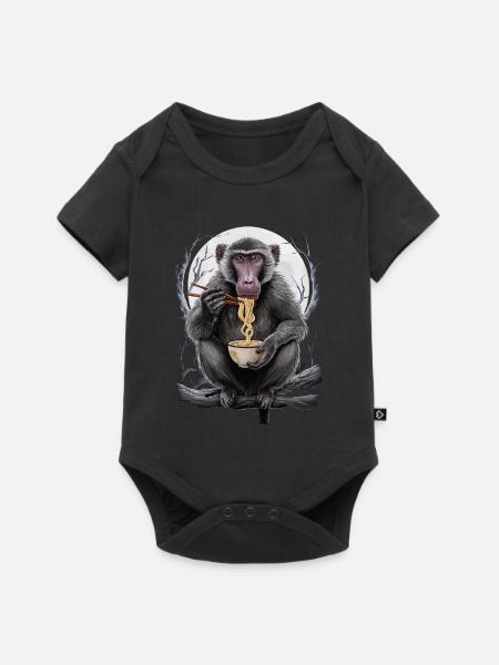 Pavian - Baby Premium Kurzarmbody - Schwarz