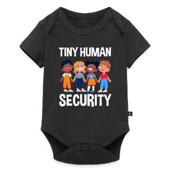 Little people safety daycare center - Baby Premium short-sleeve bodysuit - black - Front
