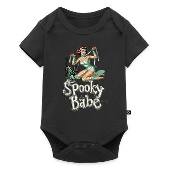 Spooky Babe Retro Mummy Women's Costume Disguise - Baby Premium short-sleeve bodysuit - black - Front
