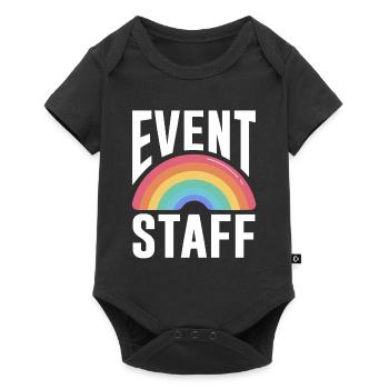 Event Staff Front Design Party Crew Pride LGBT - Baby Premium short-sleeve bodysuit - black - Front