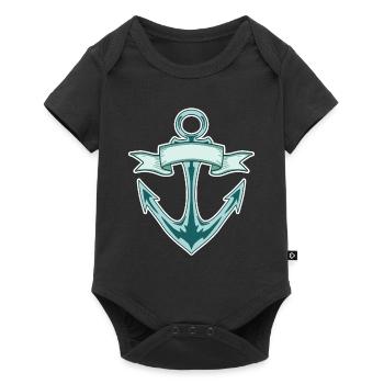Anchor - Baby Premium short-sleeve bodysuit - black - Front