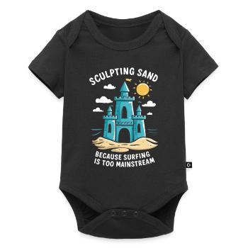 Creative Sandcastles Art on the Beach | Sculptures - Baby Premium short-sleeve bodysuit - black - Front